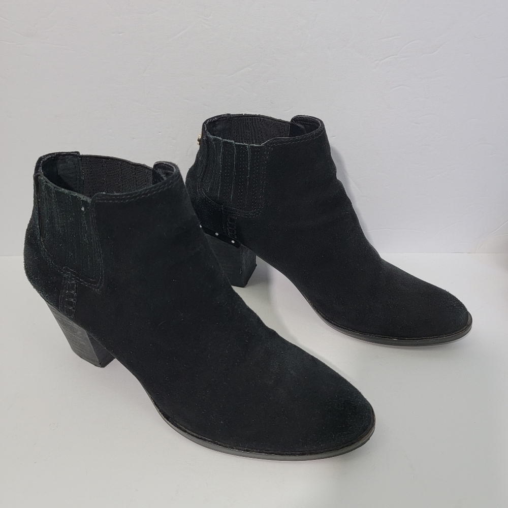 STEVE MADDEN TINKER Black Suede Studded Ankle Boots Women Size 9 Leather Upper - Picture 12 of 12